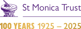 St Monica Trust 100 years logo